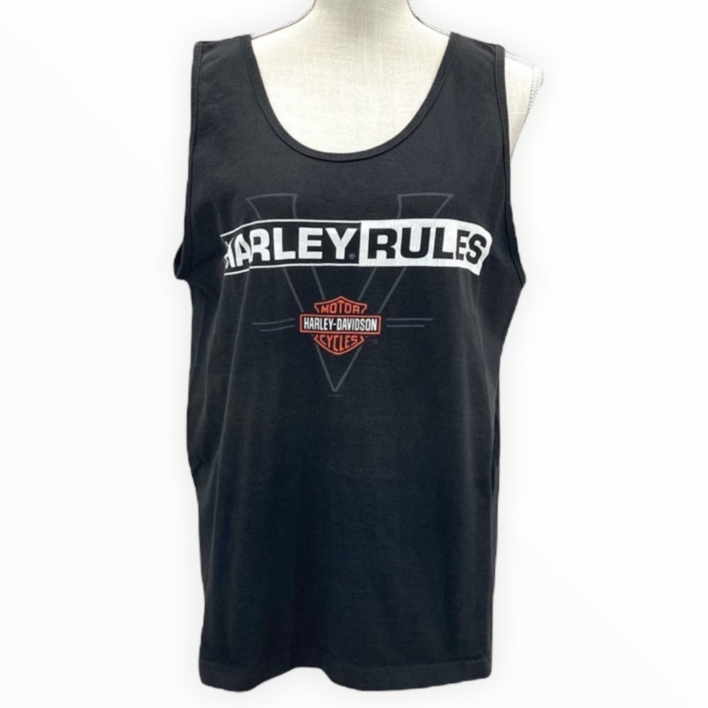HARLEY-DAVIDSON Vintage Single Stitch 90’s Black Men’s/Unisex Tank Top Sz Large